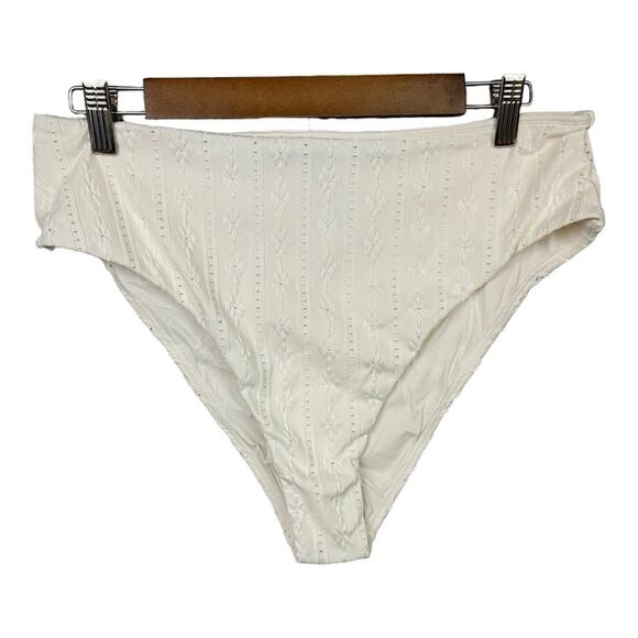 Andie Swim The 90s High Waisted Bottom in Coco‎ Cream Size XL NWT - Picture 3 of 8